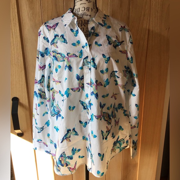 NWT Talbots Button Front Shirt, Size Large - Picture 2 of 4